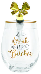 DRINK UP B*TCHES CHEERS STEMLESS WITH STOPPER