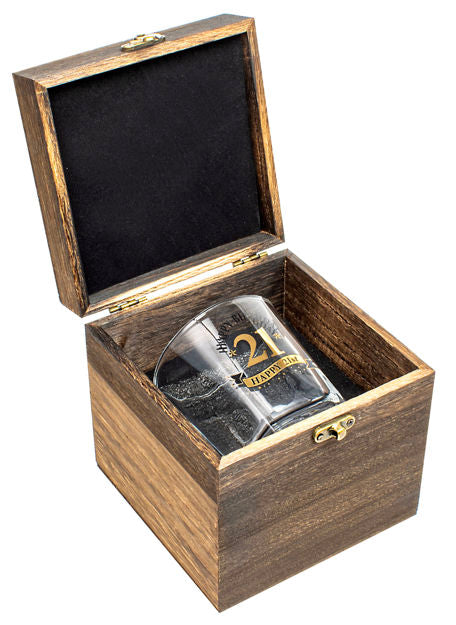 WOOD BOX 21ST GIFT SET <br> BG0241