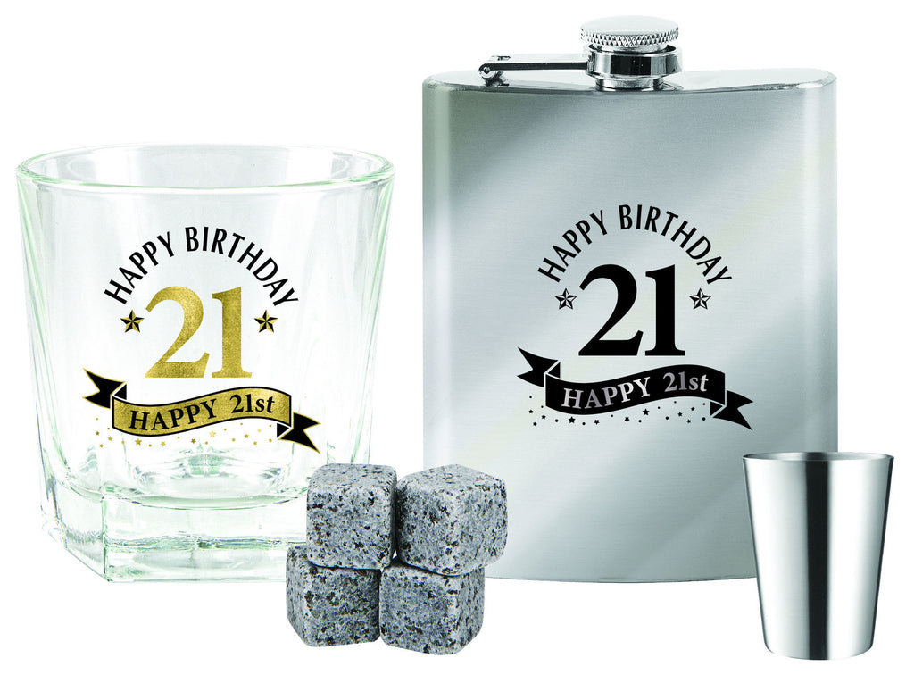 WOOD BOX 21ST GIFT SET <br>BG0221