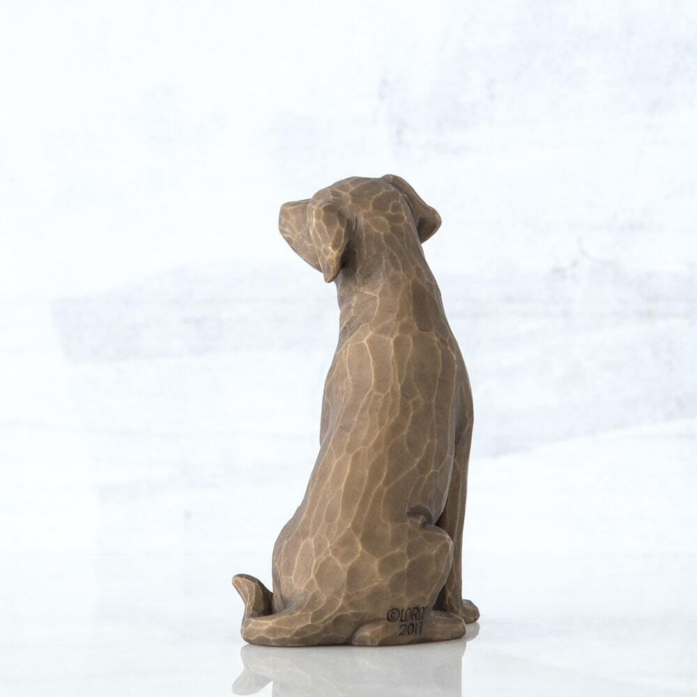 Willow Tree Love My Dog Dark Figurine 3"
