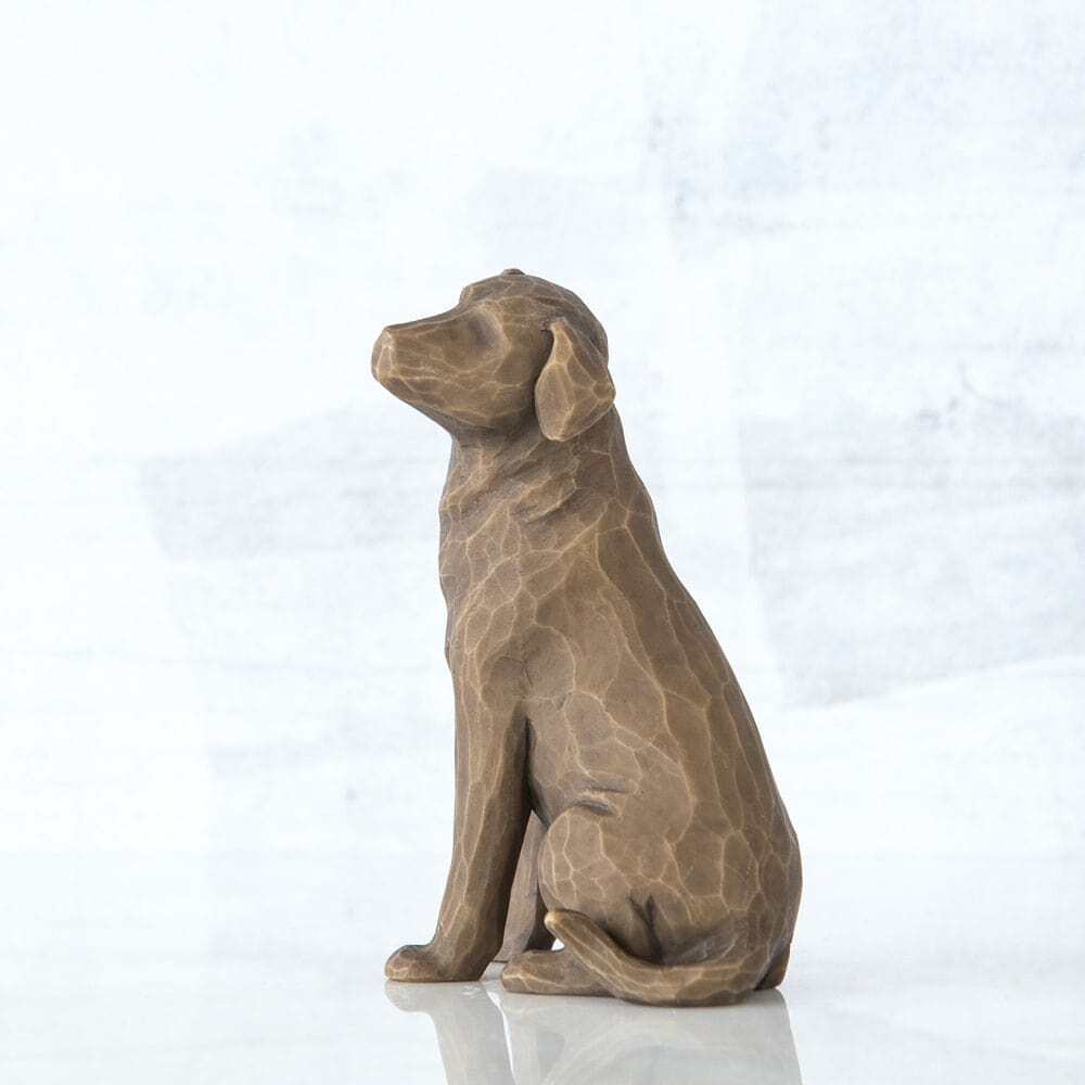 Willow Tree Love My Dog Dark Figurine 3"