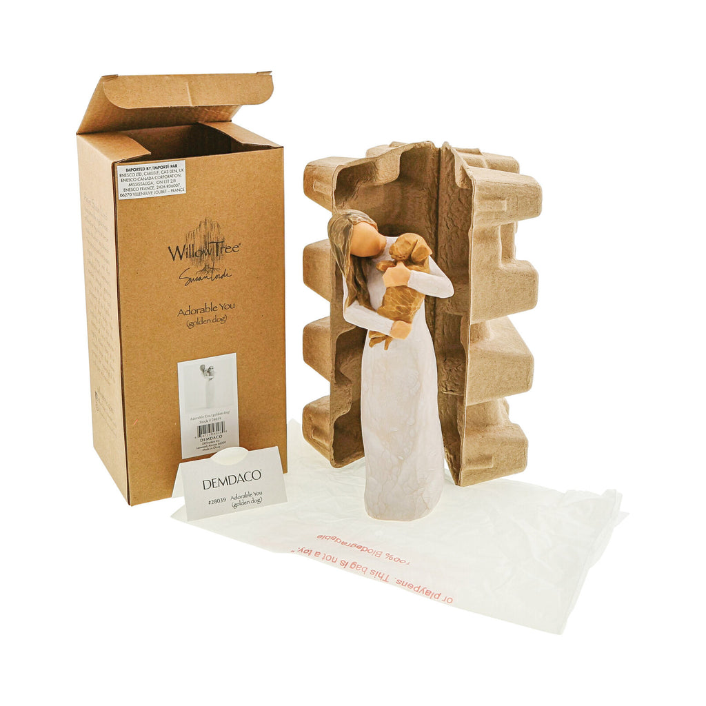 Willow Tree Adorable You Golden Dog Figurine 7.5"