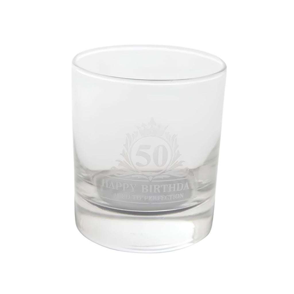 50th Happy Birthday glass