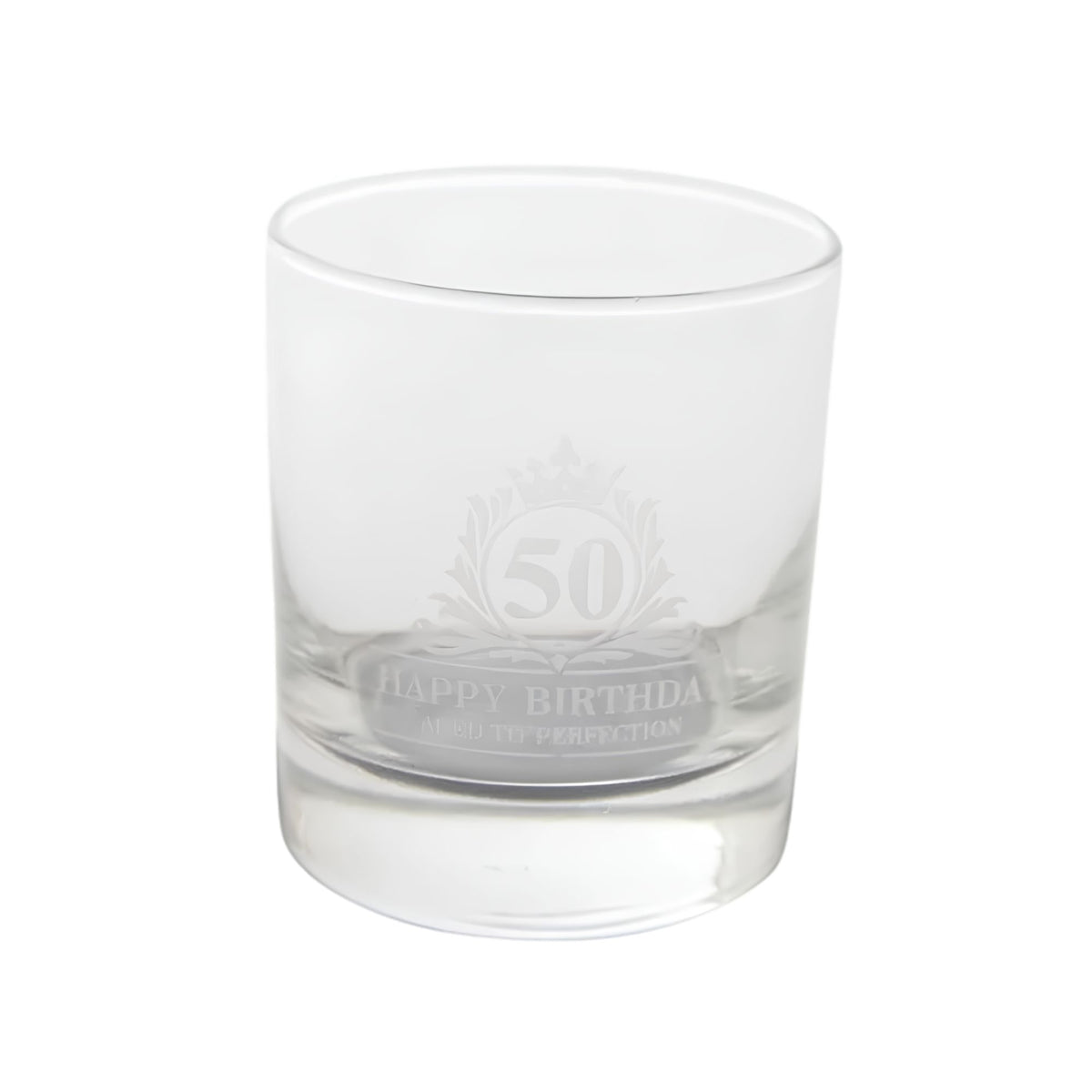 50th Happy Birthday glass
