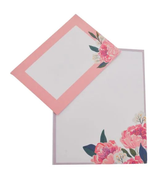 Pretty Peonies Writing Set