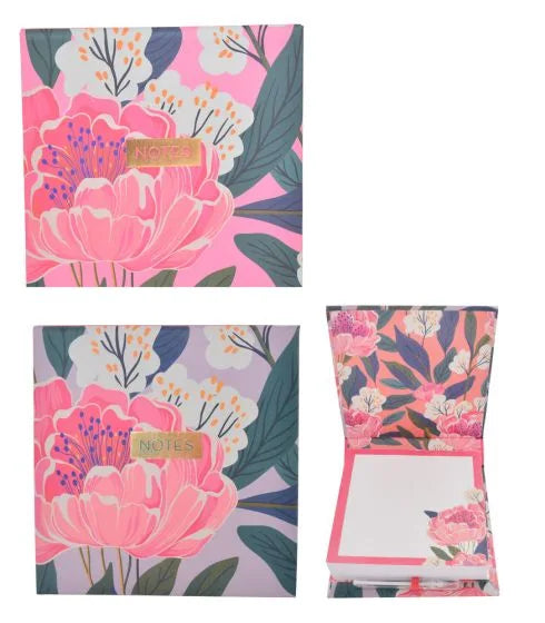 Pretty Peonies Note Block & Pen Set