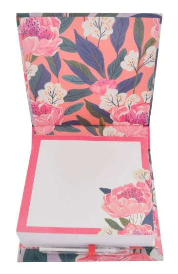 Pretty Peonies Note Block & Pen Set