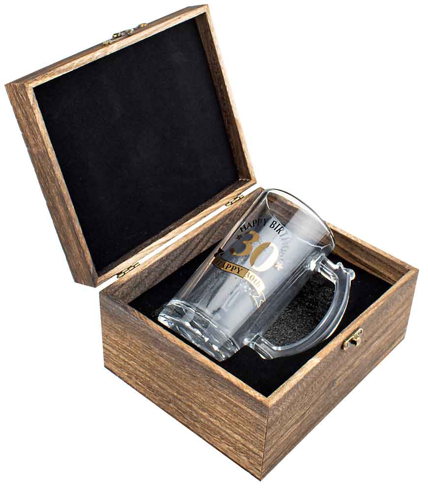 WOOD BOX 30TH GIFT SET <br>BG0252
