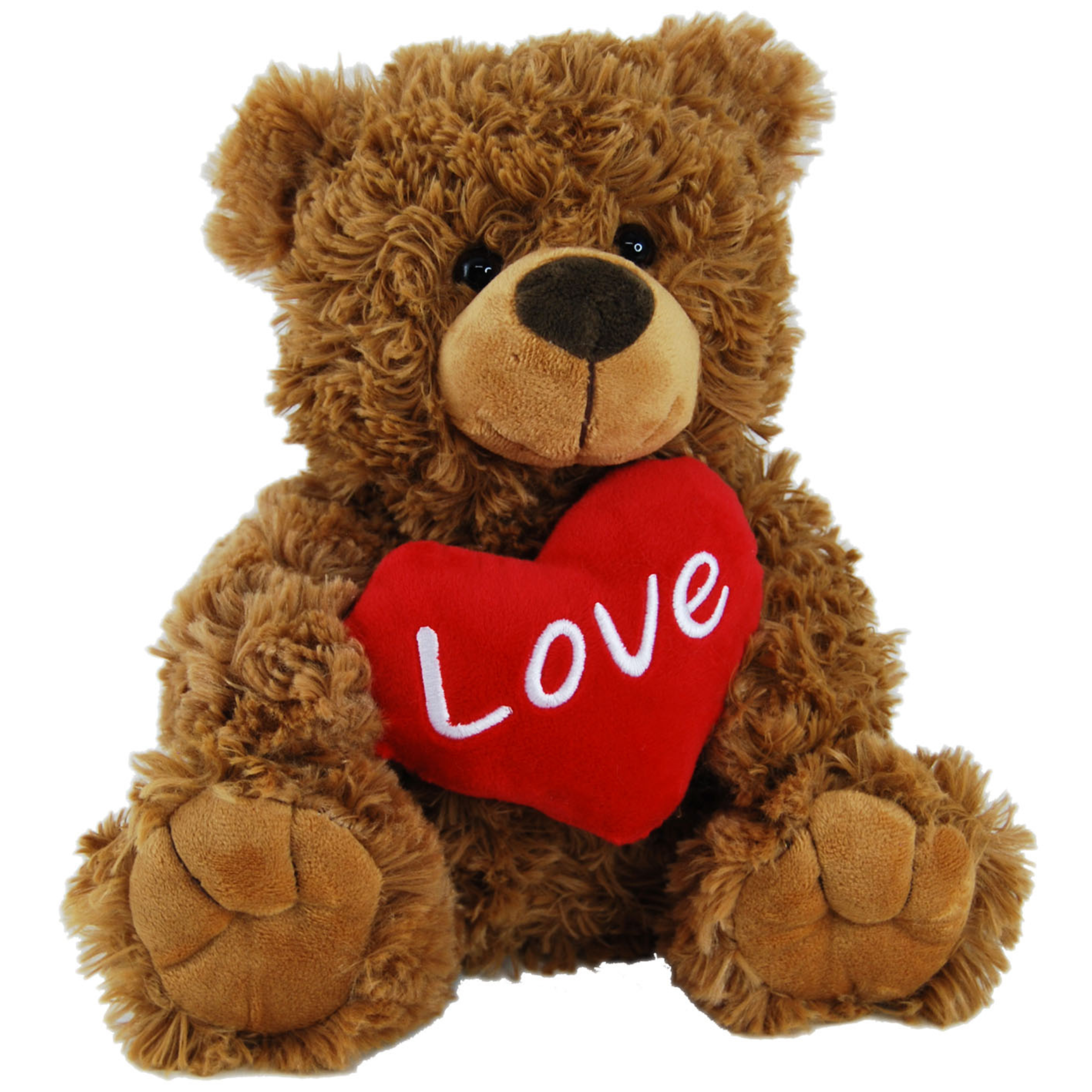 BROWN TEDDY BEAR <br>WITH HEART<br>TILLY - 30CM