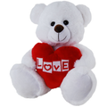 WHITE TEDDY BEAR <br> LOVE - 60 CM