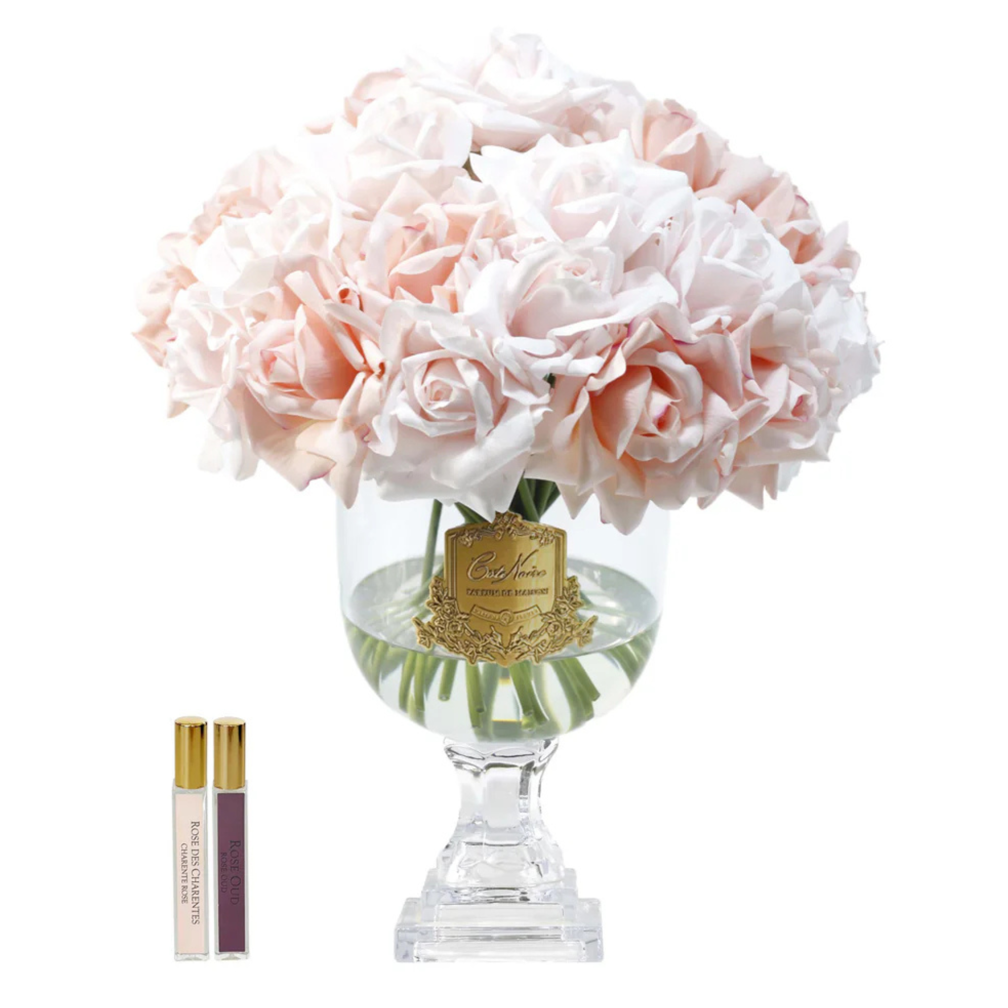 VERSAILLES clear glass - Mixed Pink Gold Badge