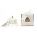 Art Deco Candle <br>White & Gold - Jasmine Flower Tea <br>GML45003