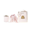 Herringbone Candle & Scarf <br> Pink & Gold - Charante Rose<br> Rose Brooch <br> HCG04