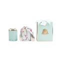 Herringbone Candle & Scarf <br> Tiffany Blue & Gold -  Persian Lime<br> Butterfly Brooch<br> HCG51
