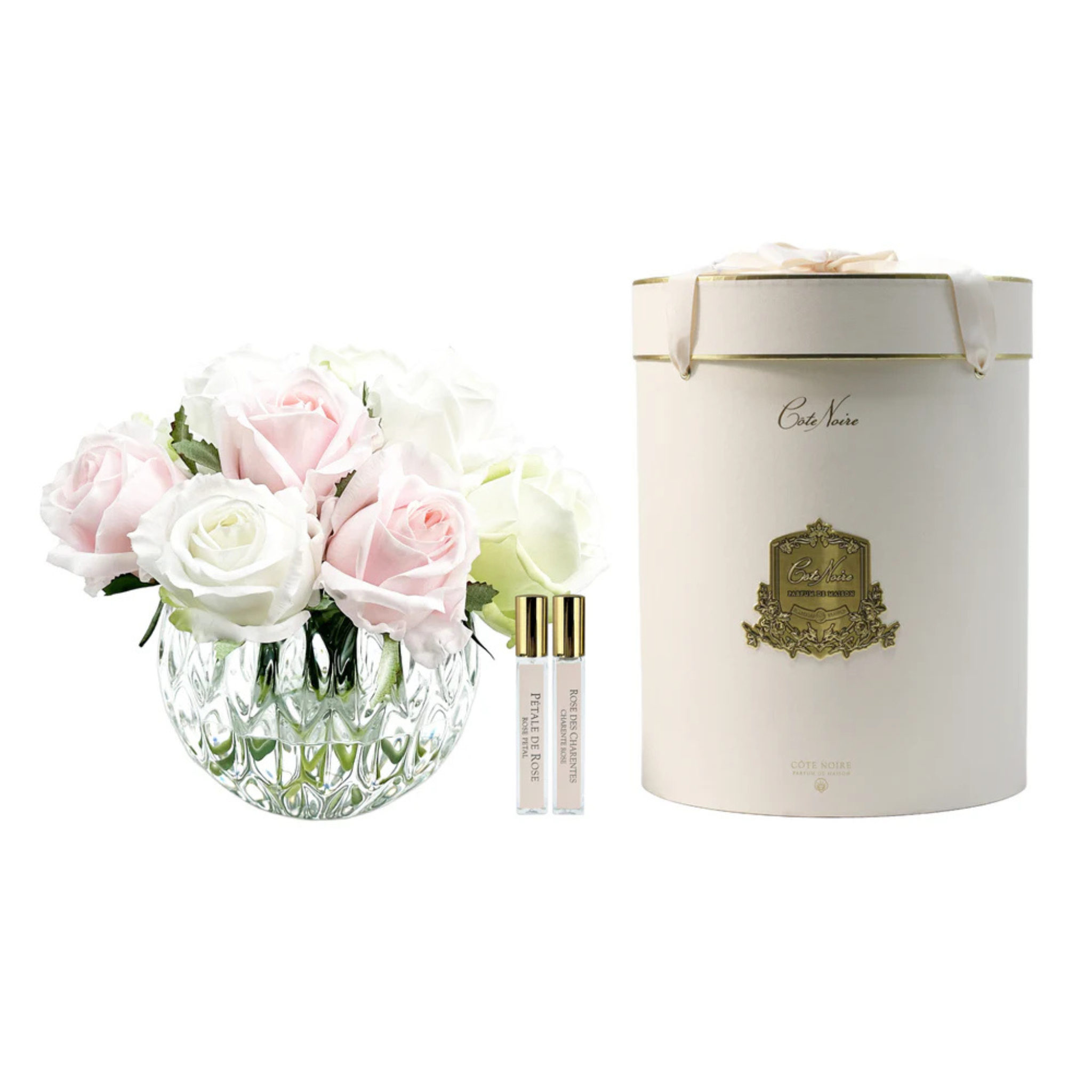 Luxury Round 13 Rose Bud Bouquet <br>  Green & French Pink - RRB13