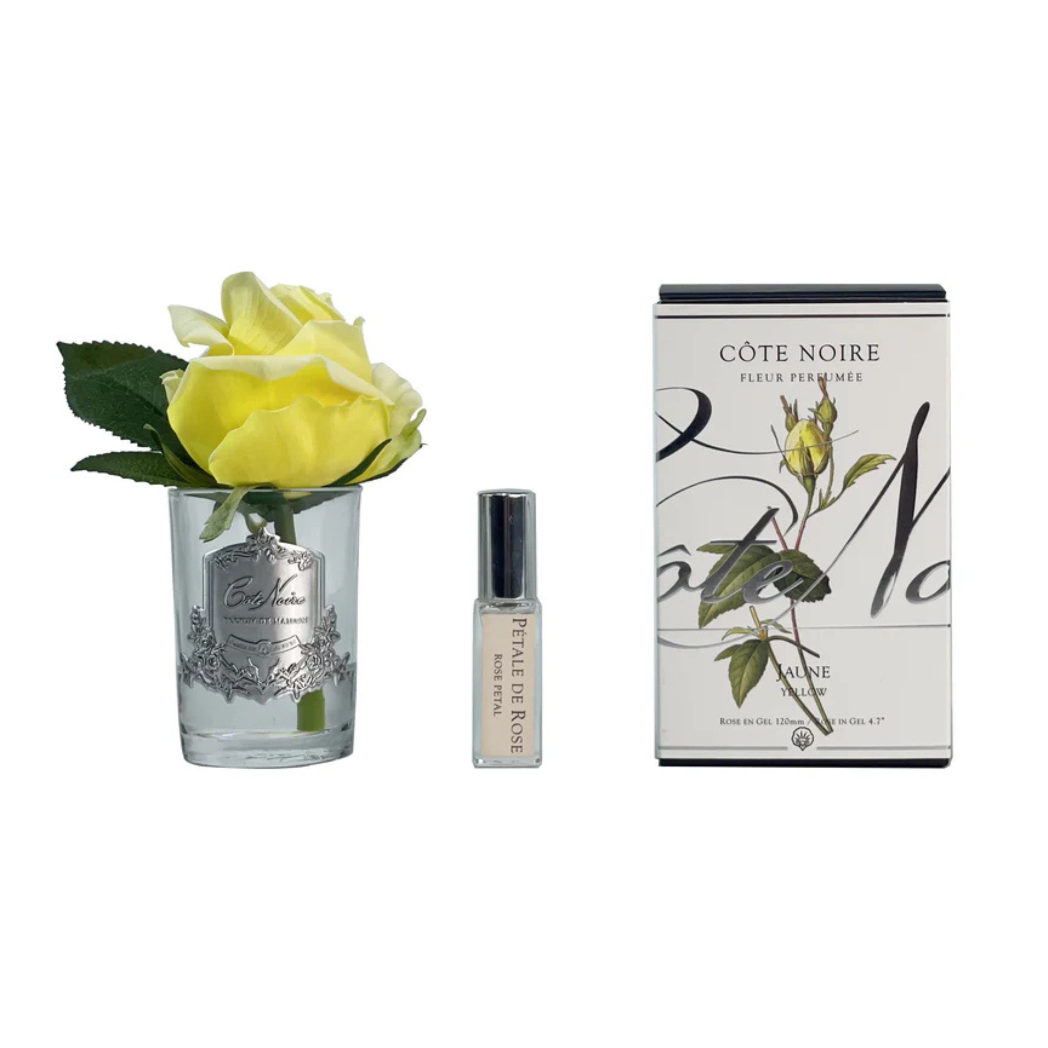 Rose Bud <br>Clear Glass - Yellow<br> GMR48