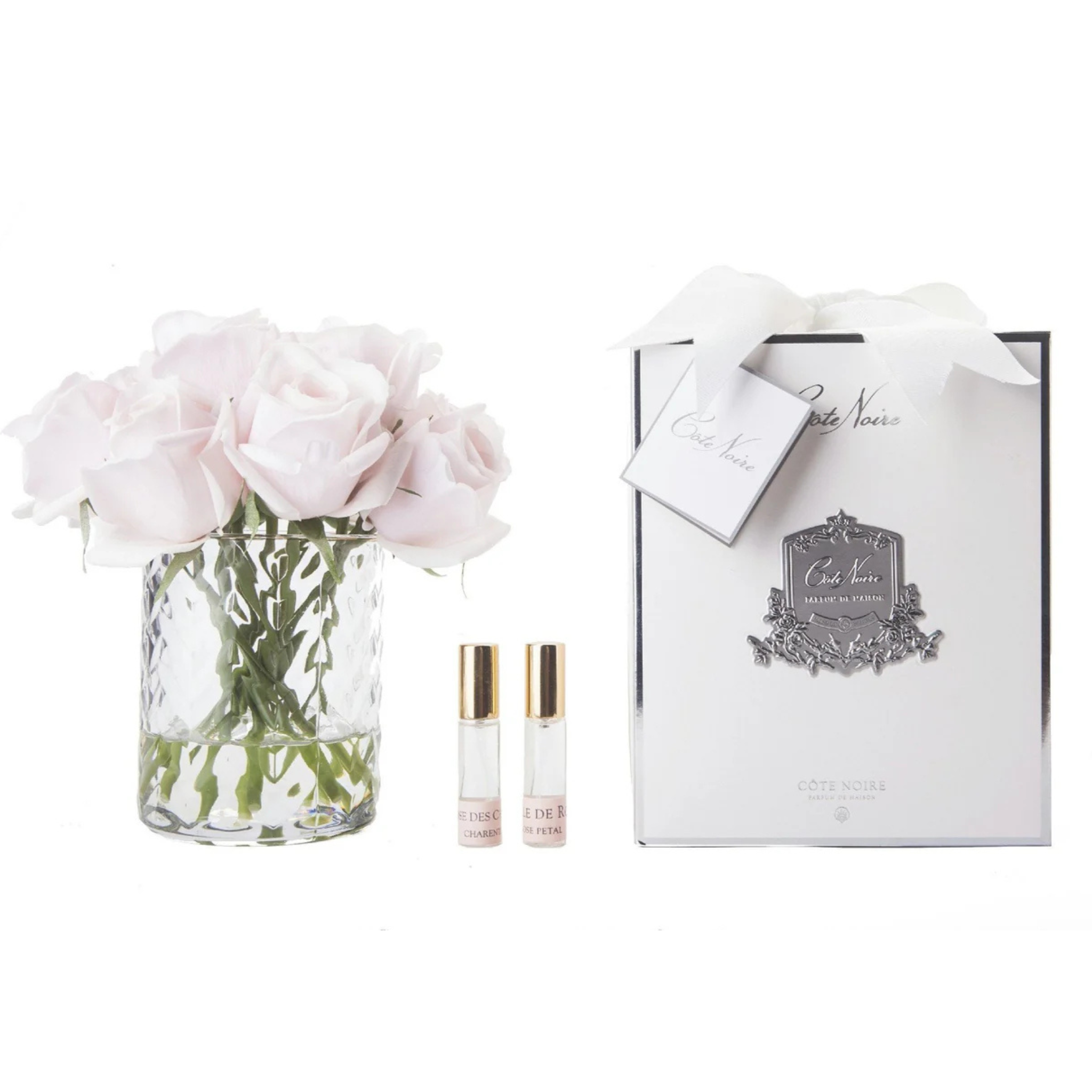 Herringbone Rose Buds <br> Clear -French Pink <br>HCF23