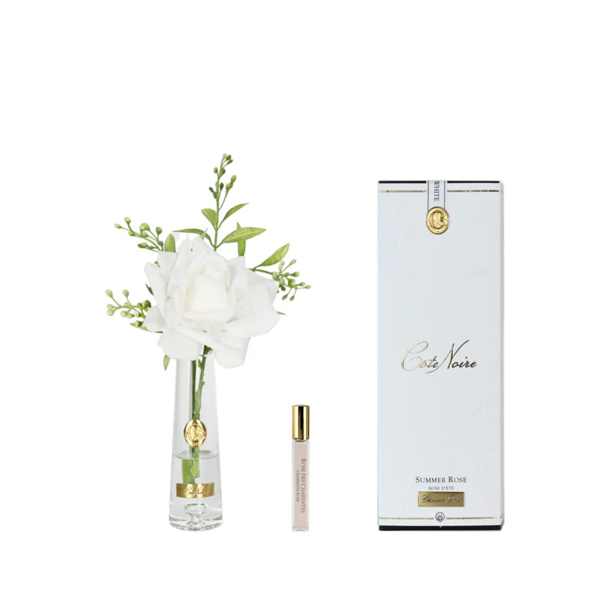 Summer Rose - White<br> Gold Badge - SRG01