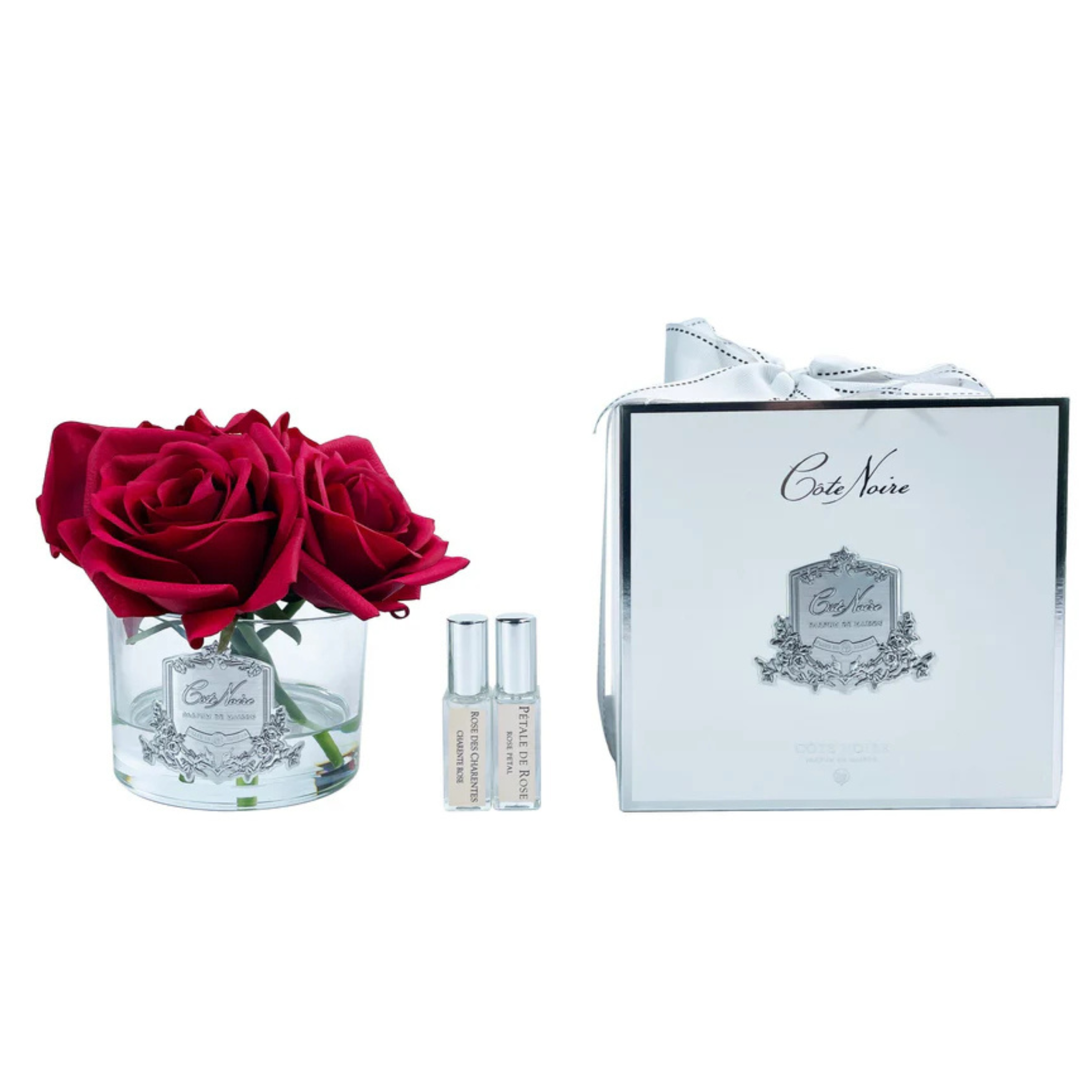 Five Roses <br>Clear Glass -  Red<br> GMR64