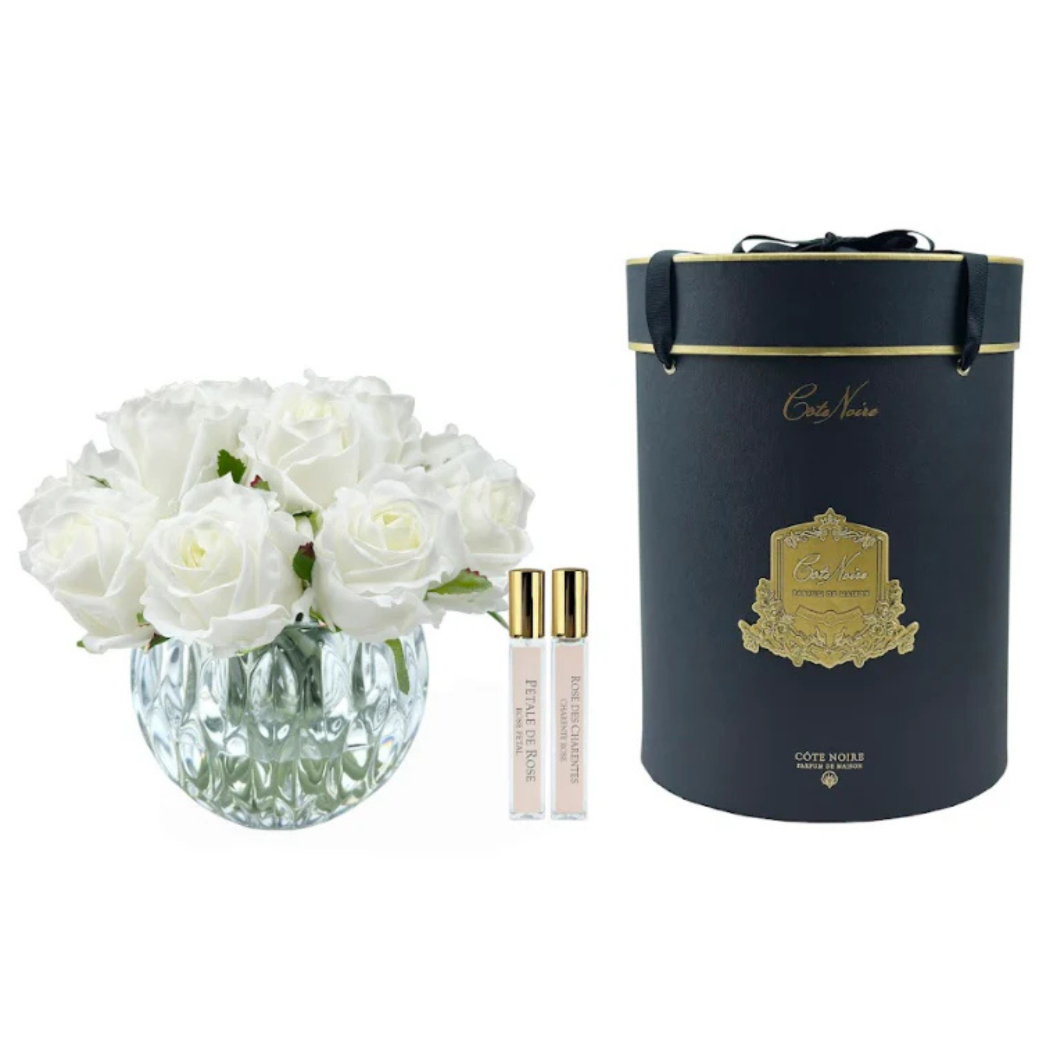 Luxury Round 13 Rose Bud Bouquet <br> White - RRB01