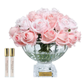Luxury Centrepiece 37 Rose <br>Bouquet - Mixed Pink <br>Silver Badge -  CPRB14
