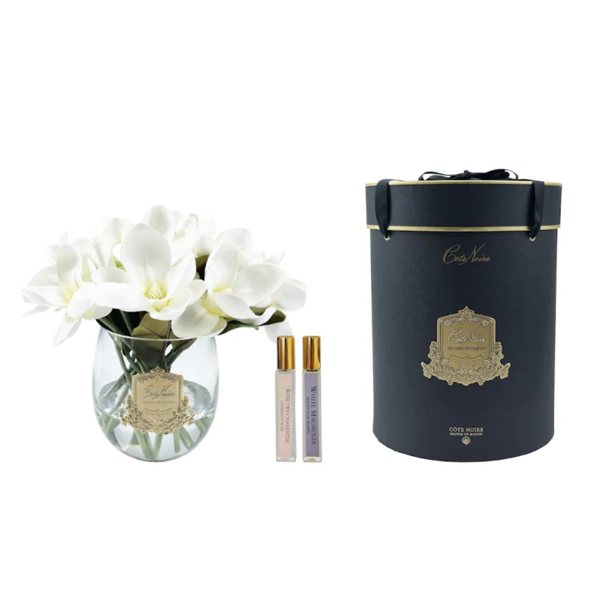 Luxury Round Magnolia Bouquet <br> Ivory White - RMG01