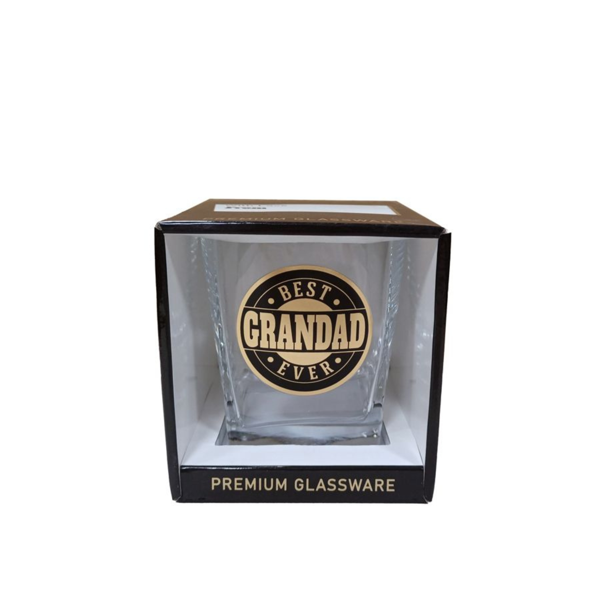 Best Grandad Ever Scotch Glass – Gold Foil on Black