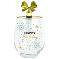 HAPPY BIRTHDAY CHEERS <br> STEMLESS WITH STOPPER