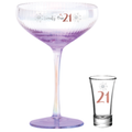 21ST COUPE & SHOT GLASS GIFT SET HOLOGRAPHIC