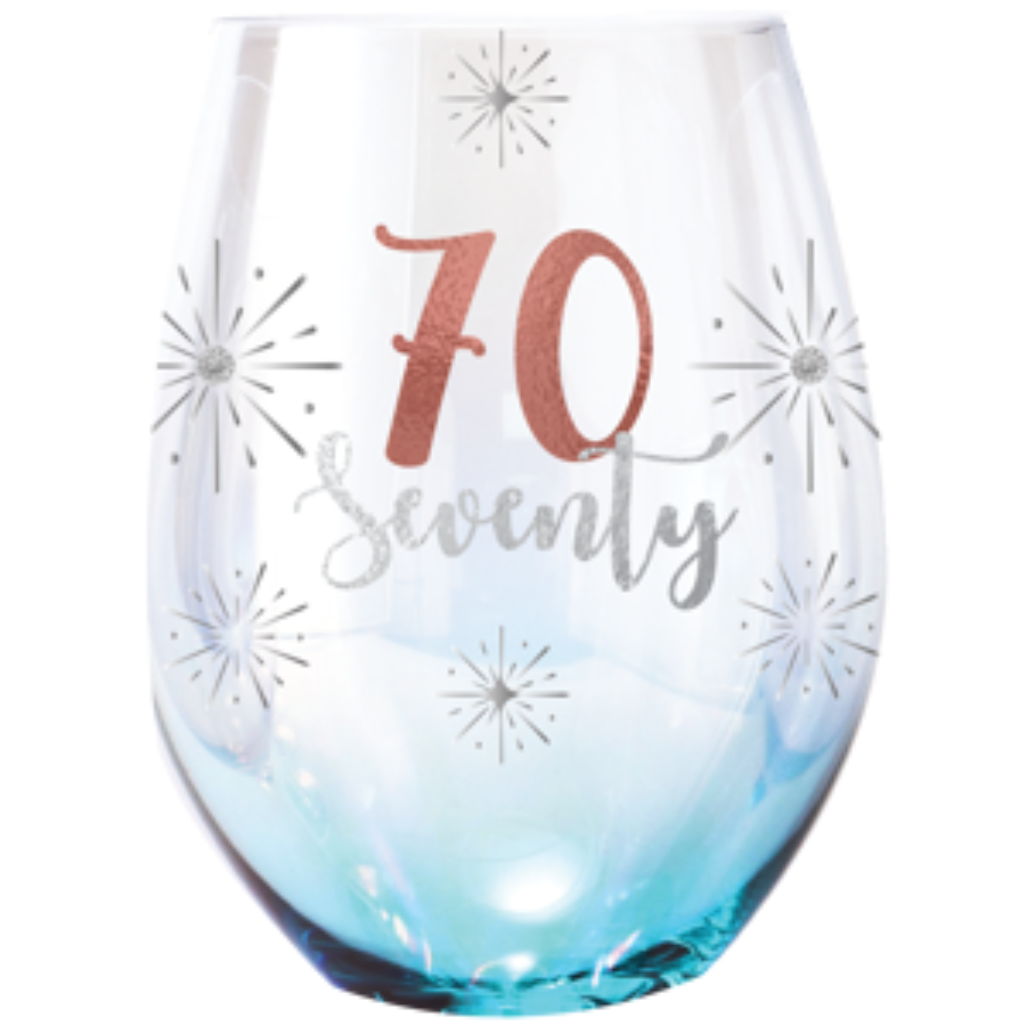 70TH STEMLESS <br> HOLOGRAPHIC GLASS