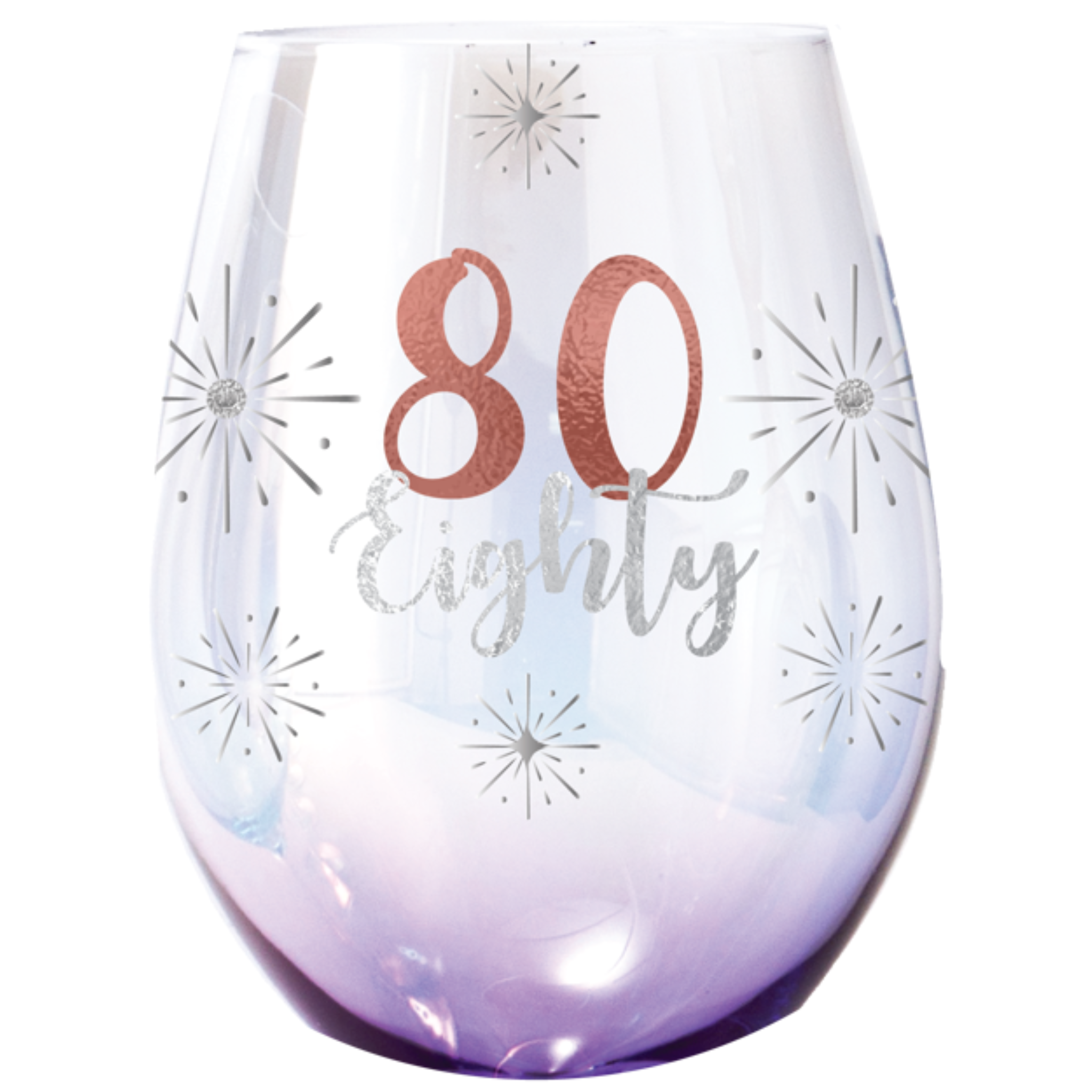 80TH STEMLESS <br>HOLOGRAPHIC GLASS