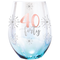 40TH STEMLESS <br>HOLOGRAPHIC GLASS