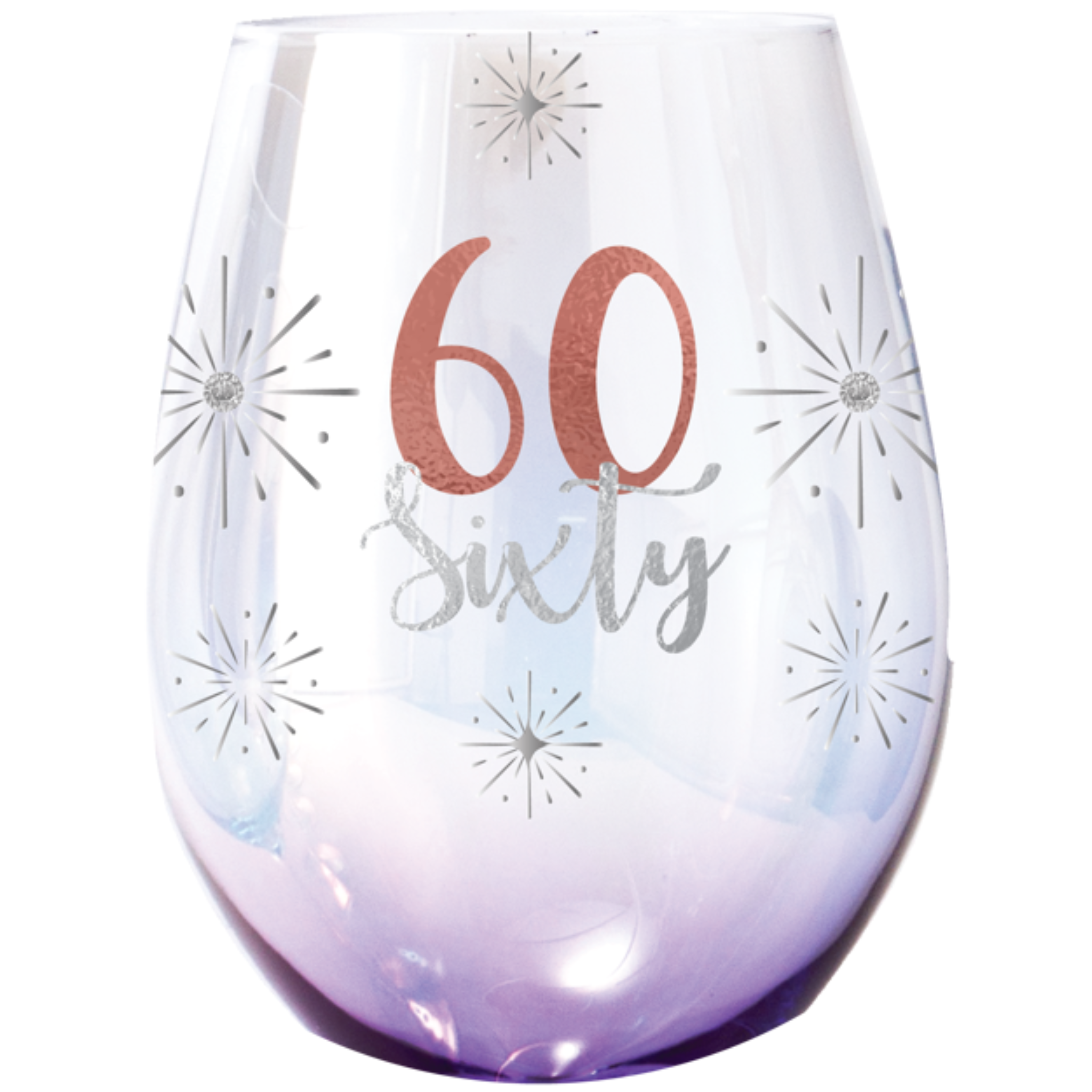 60TH STEMLESS <br>HOLOGRAPHIC GLASS