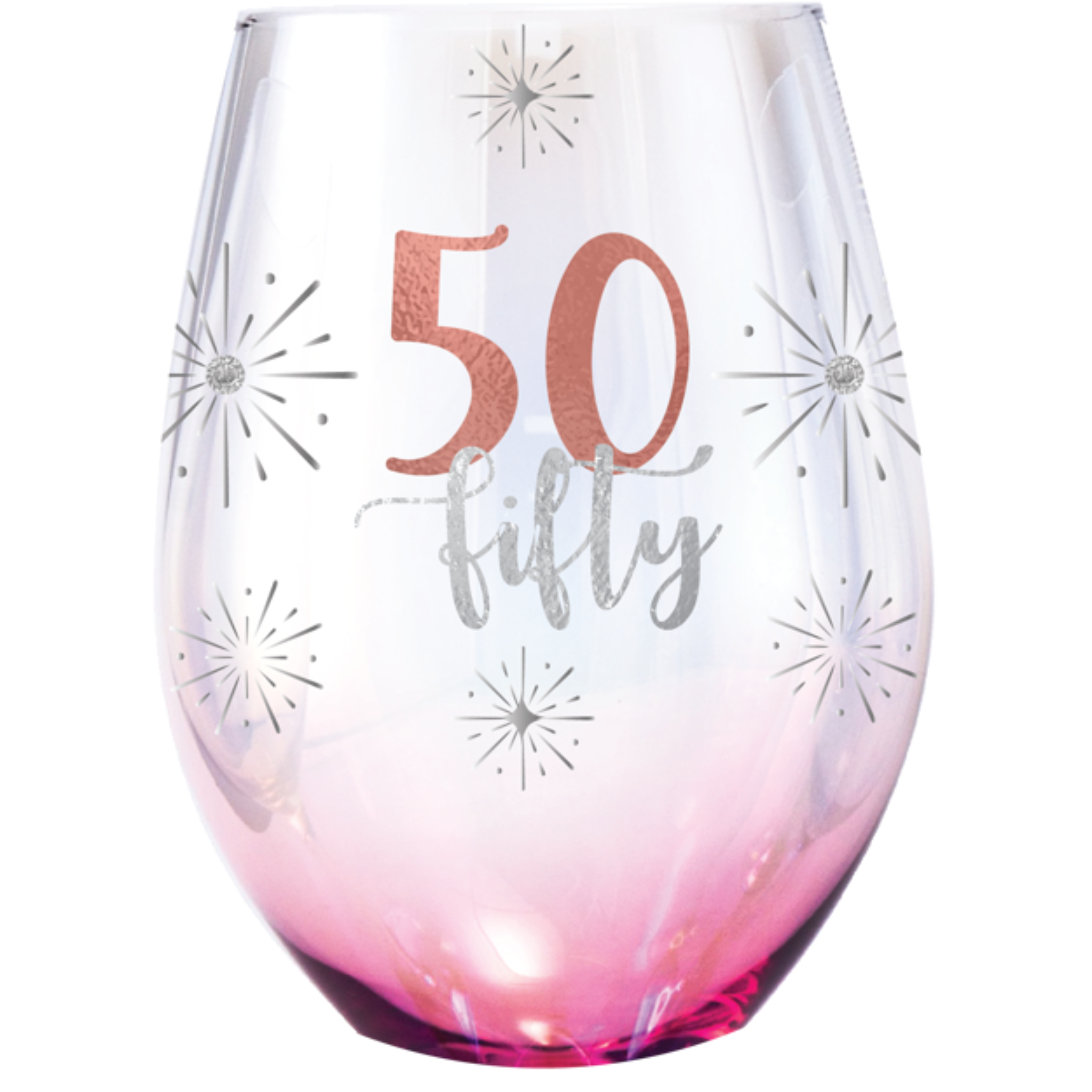 50TH STEMLESS <br>HOLOGRAPHIC GLASS