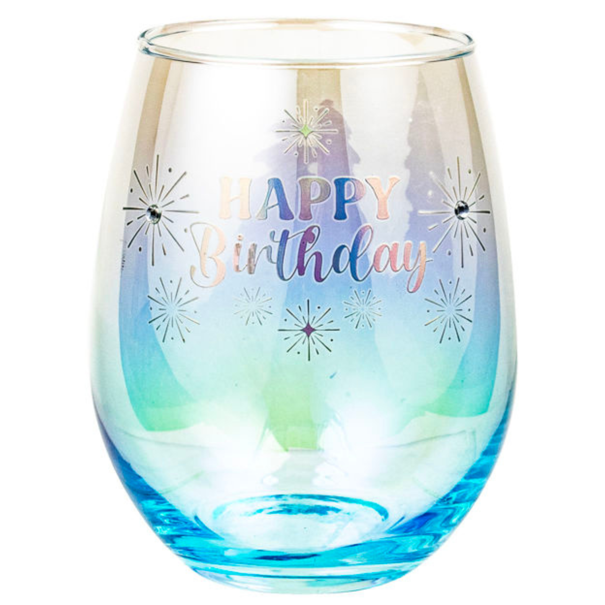 HAPPY BIRTHDAY  STEMLESS <br>HOLOGRAPHIC GLASS