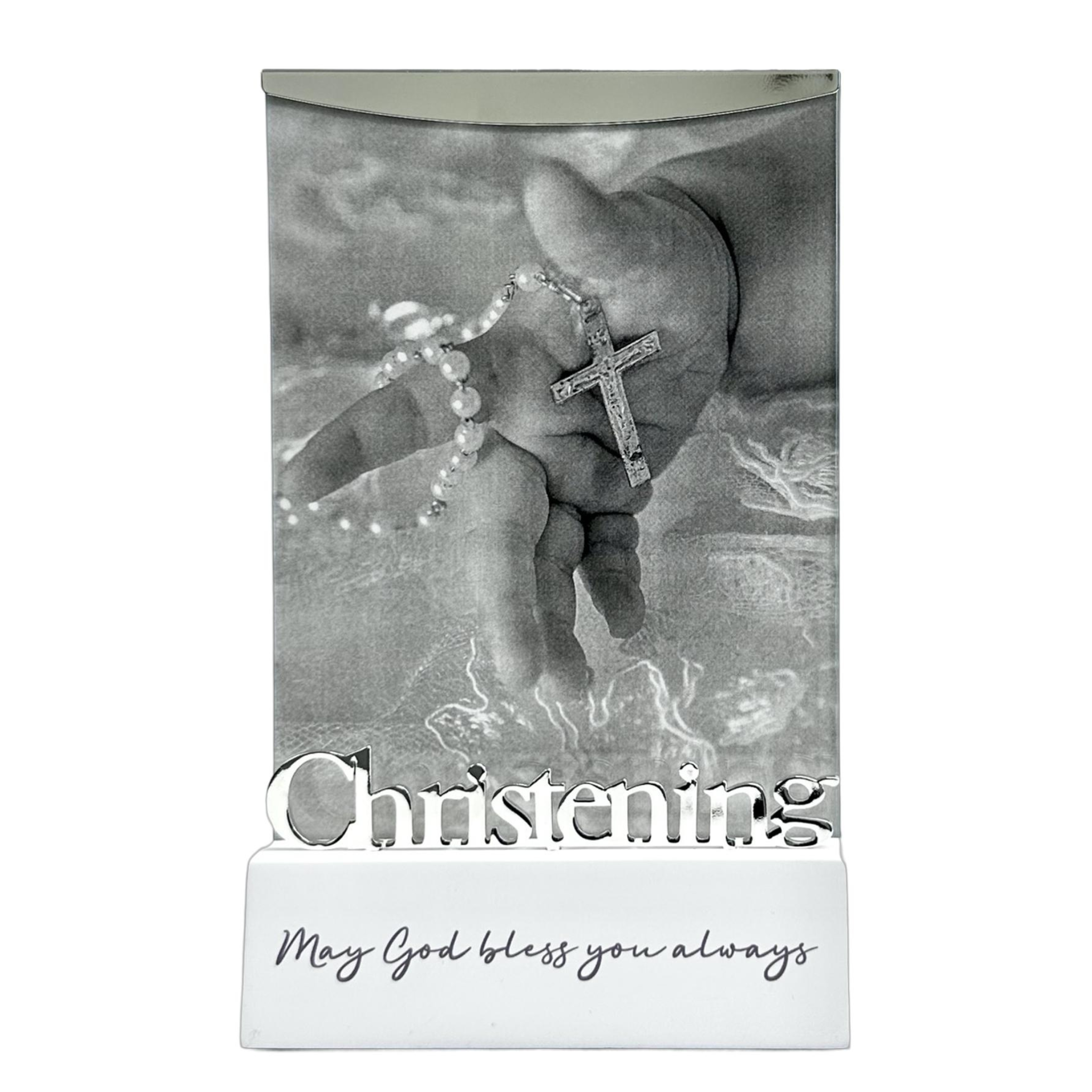 CHRISTENING FRAME 6 X 4" - WHITE