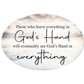 OVAL CERAMIC PLAQUES - GOD HANDS