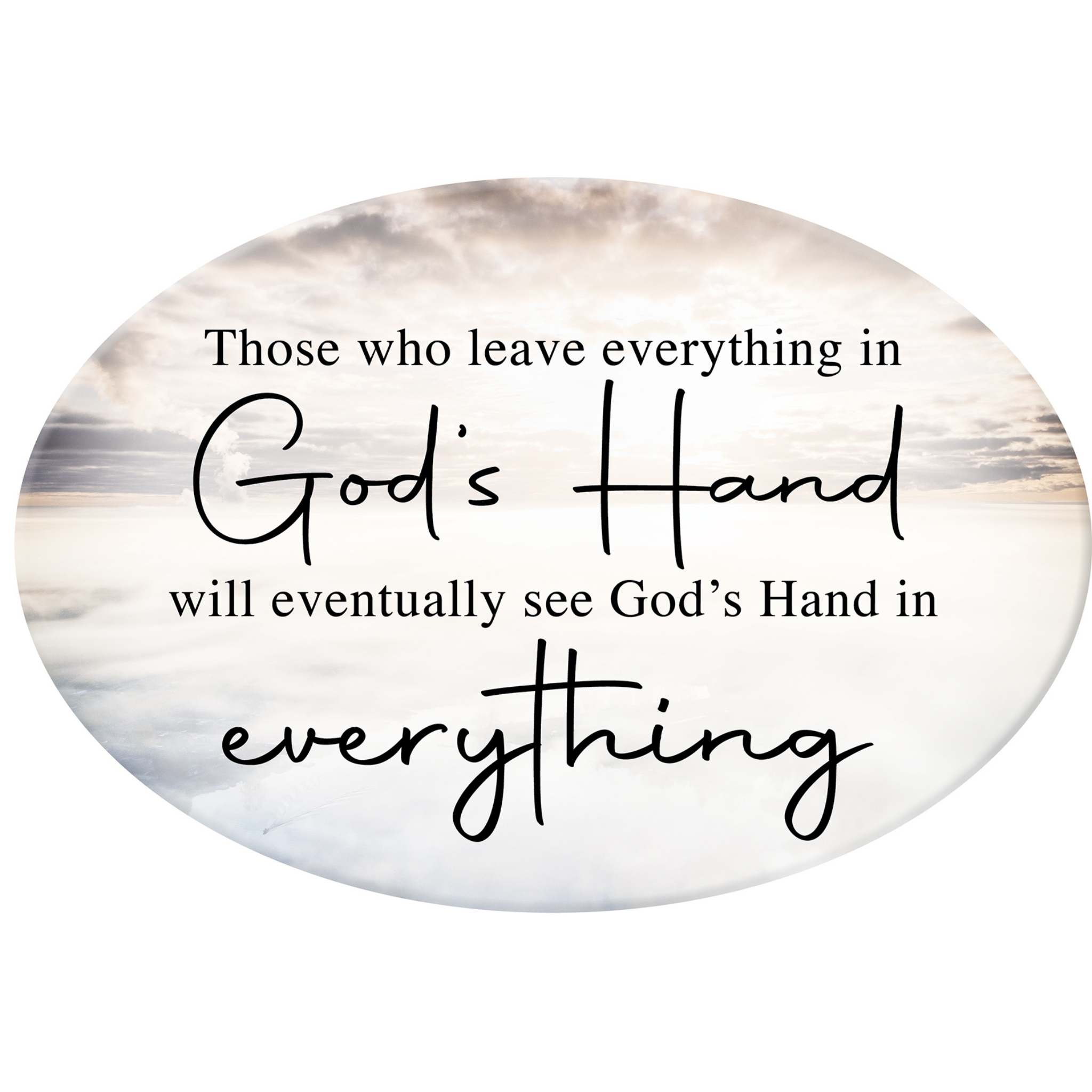 OVAL CERAMIC PLAQUES - GOD HANDS