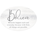 OVAL CERAMIC PLAQUES - BELIEVE