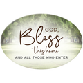 OVAL CERAMIC PLAQUES - GOD BLESS THIS HOME