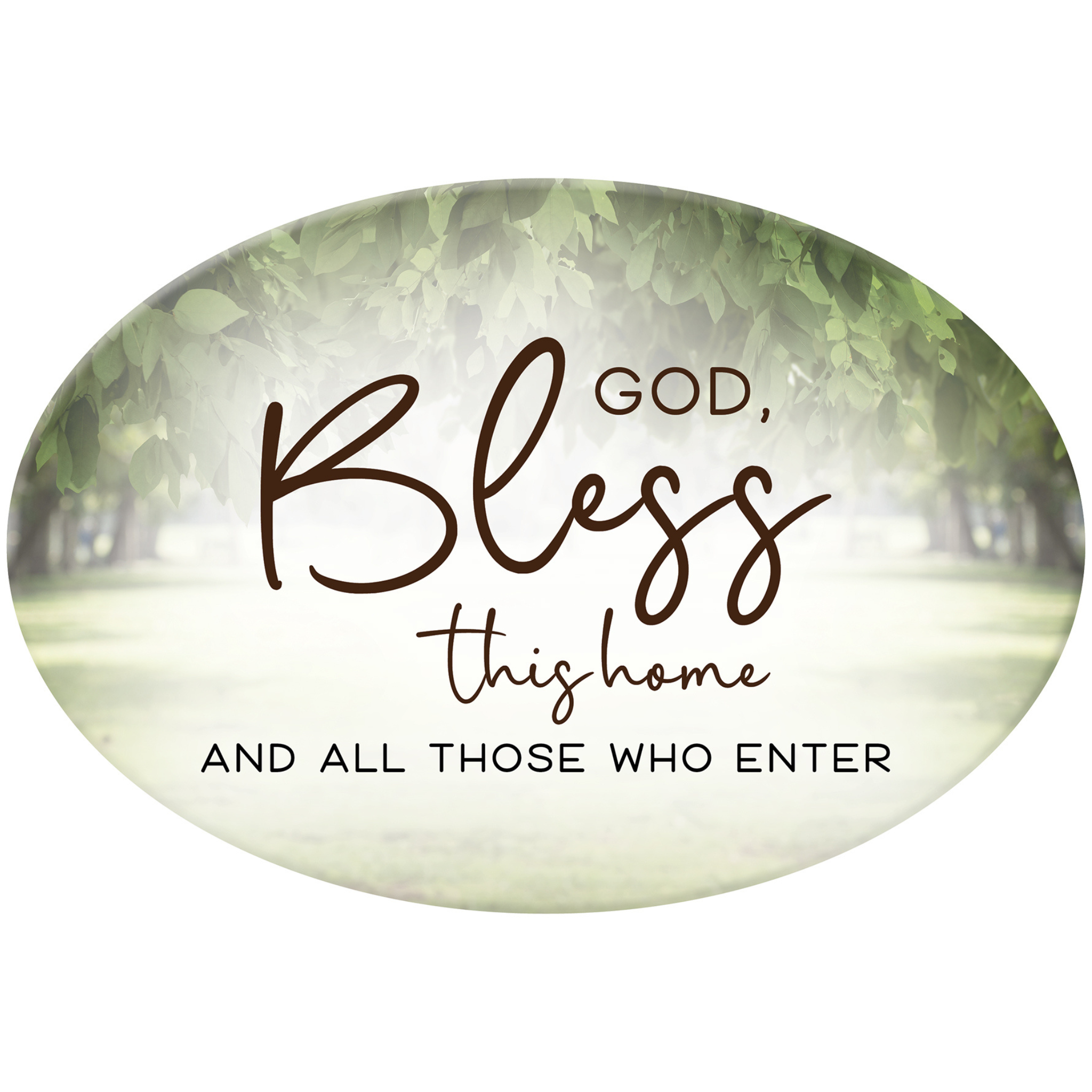 OVAL CERAMIC PLAQUES - GOD BLESS THIS HOME