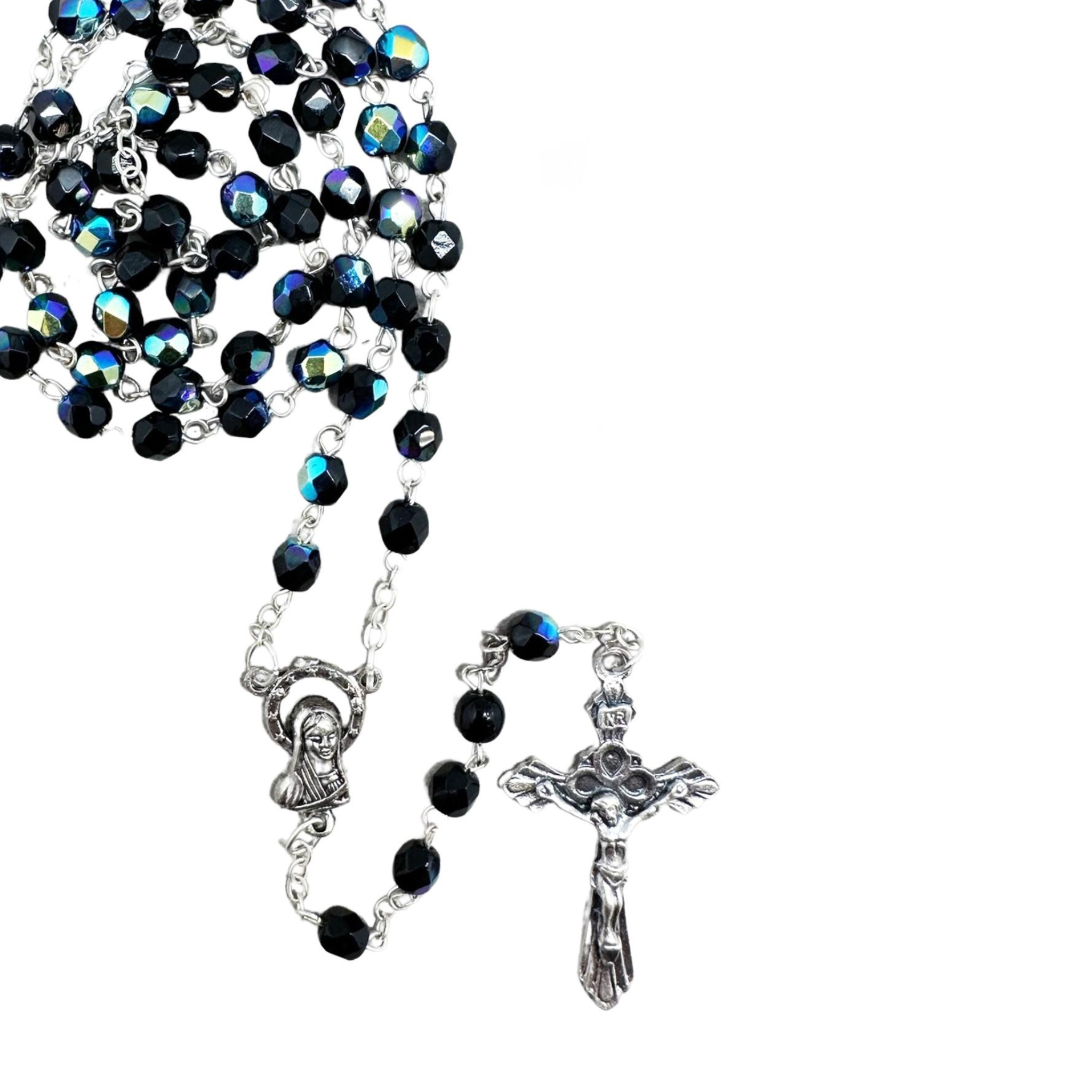 CRYSTAL ROSARY - BLACK