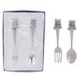 SILVER BEAR SPOON&FORK SET