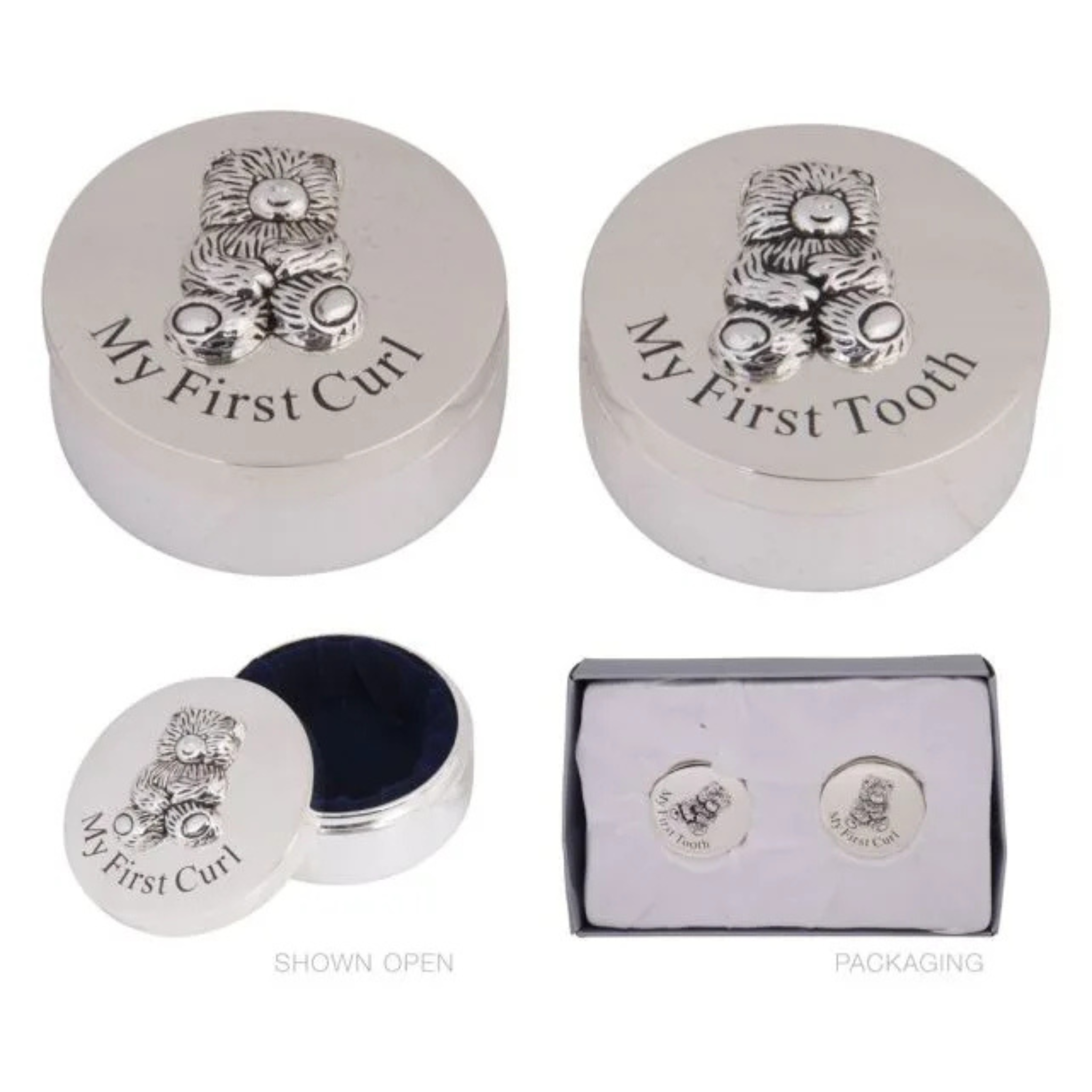 SILVER BEAR 1ST TOOTH/CURL BOX