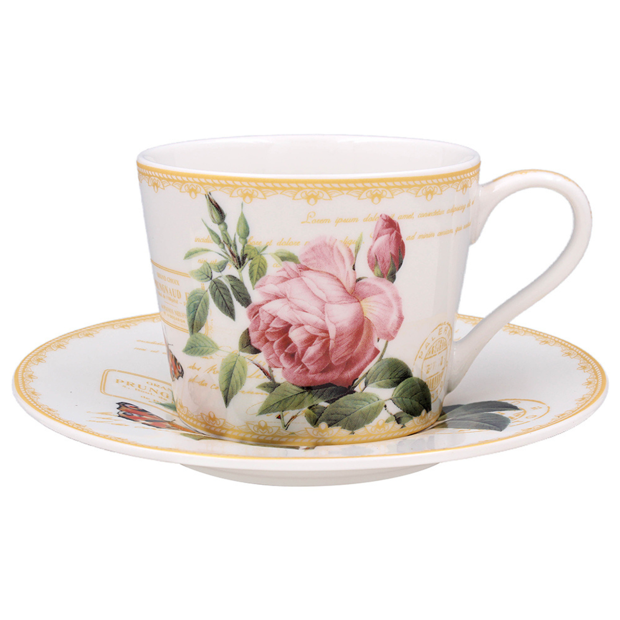 REDOUTE ROSE CUP & SAUCER