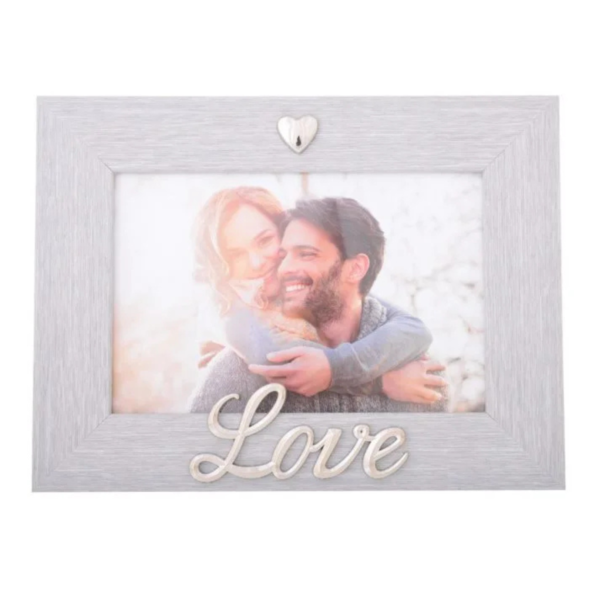 Frame - Silver Heart Love<br>6X4