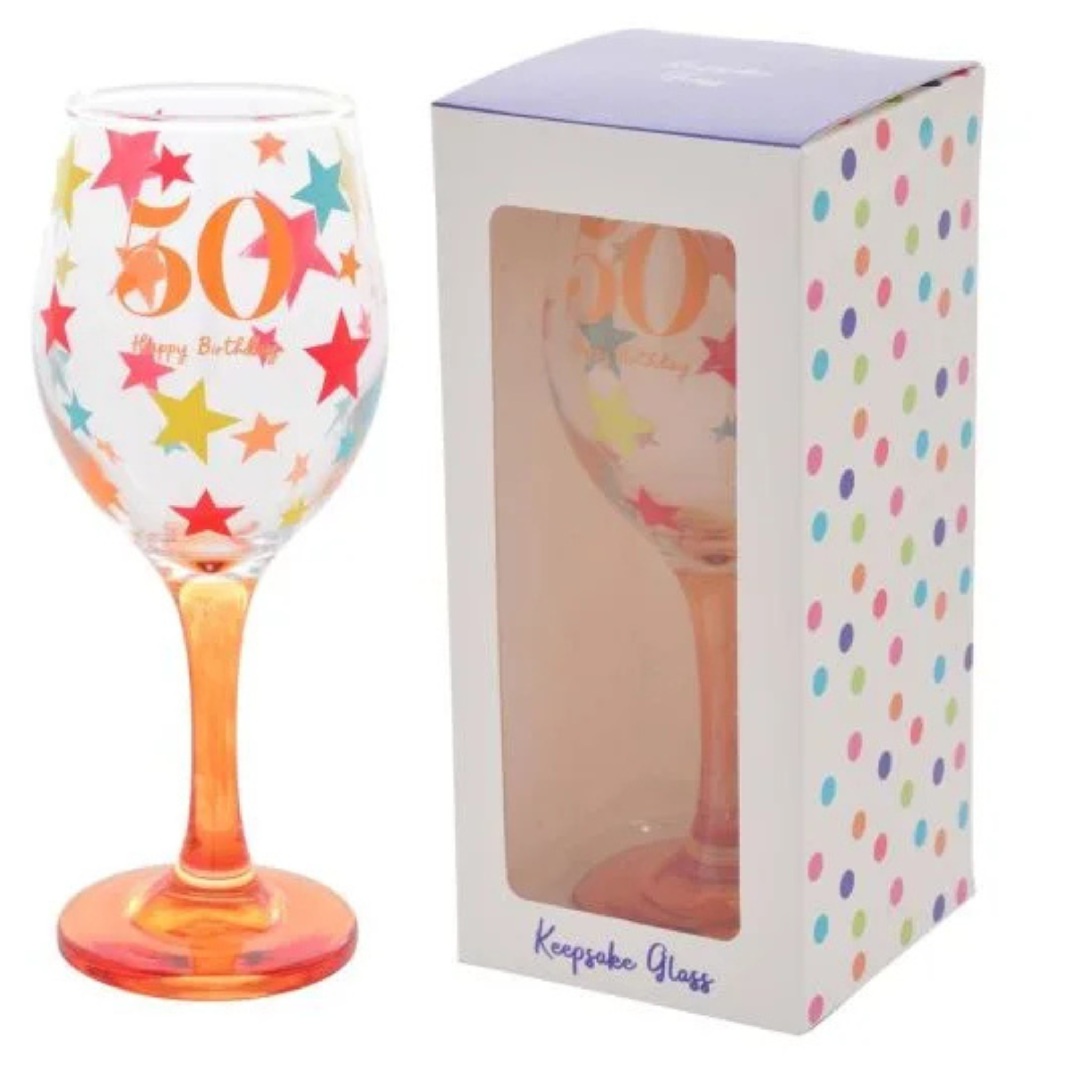 BIRTHDAY PARTY 50 WINE GLASS