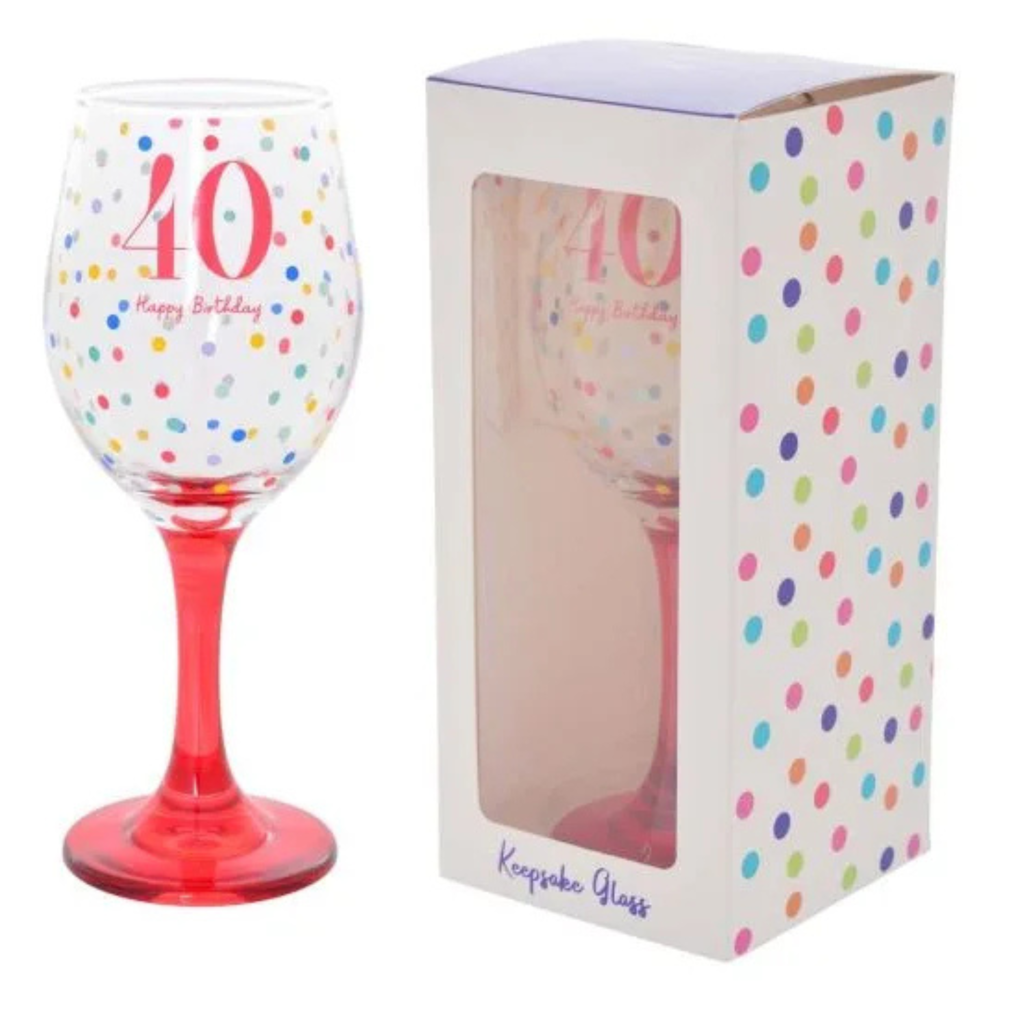 BIRTHDAY PARTY 40 WINE GLASS
