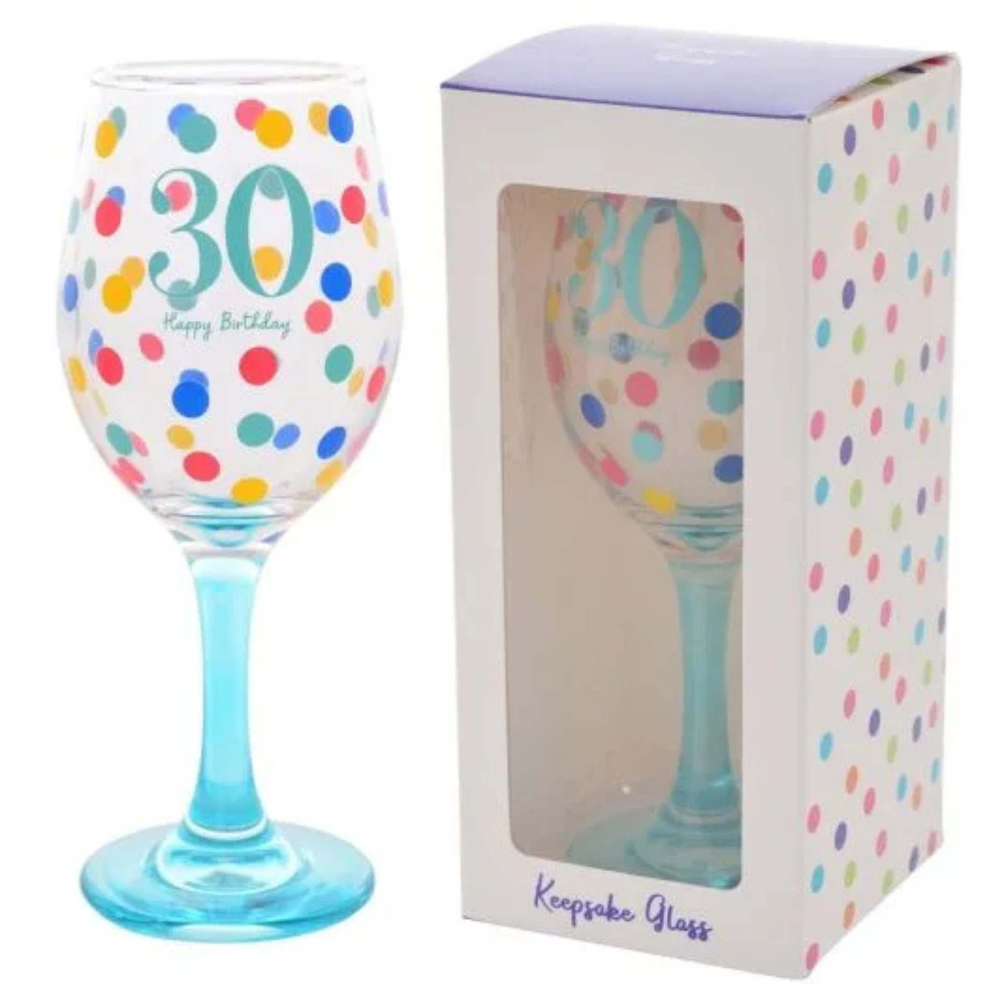 BIRTHDAY PARTY 30 WINE GLASS