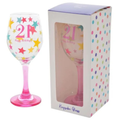 BIRTHDAY PARTY 21 WINE GLASS